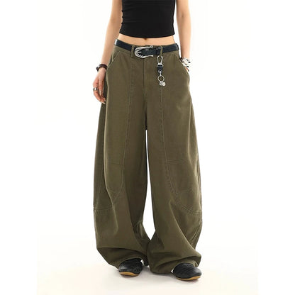 High-Waist Oversized Wide-Leg Denim Jeans with Relaxed Baggy Fit