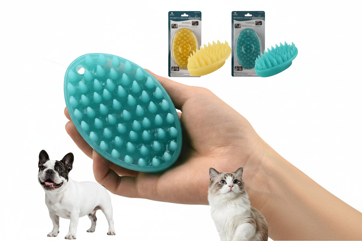 Soft Rubber Pet Grooming & Massage Brush