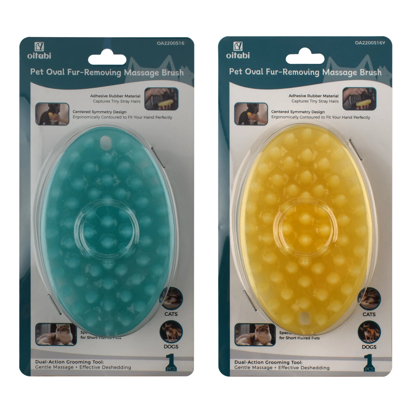 Soft Rubber Pet Grooming & Massage Brush