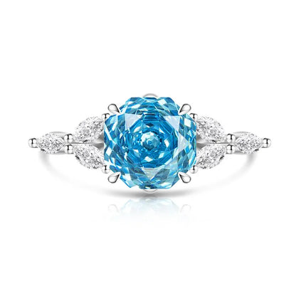 925 Sterling Silver Rose Cut Flower Branch Ring for Women