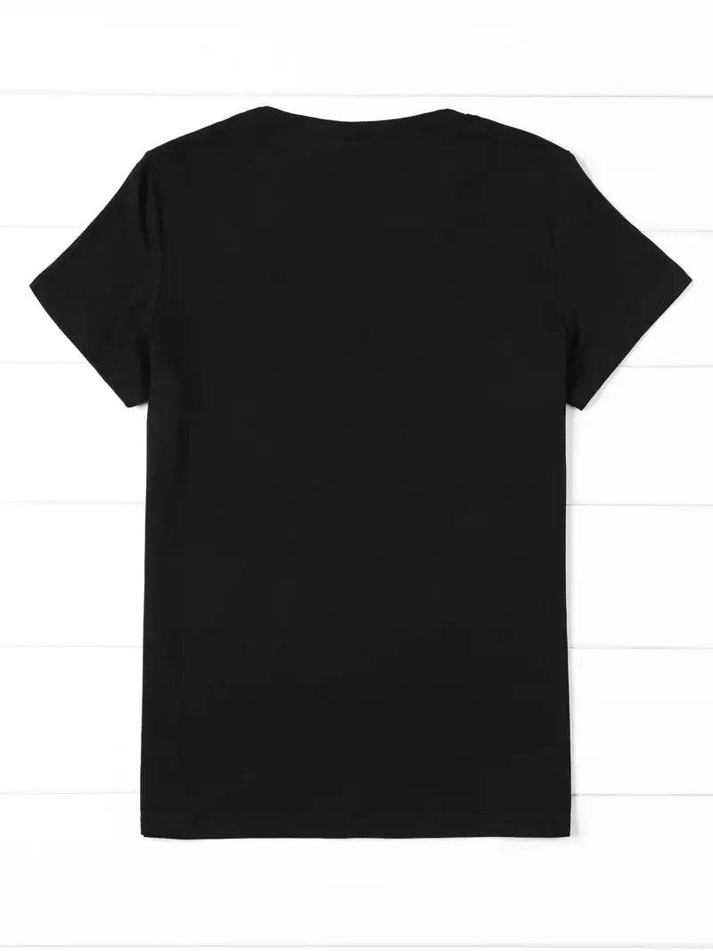 Dramatic Graphic Print Casual Short Sleeve T-Shirt