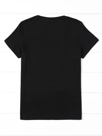 Dramatic Graphic Print Casual Short Sleeve T-Shirt