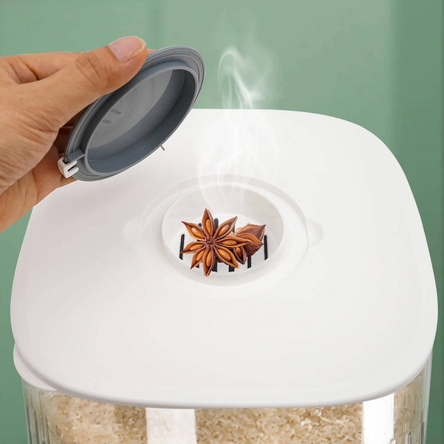 22lb Airtight Rice & Grain Storage Dispenser