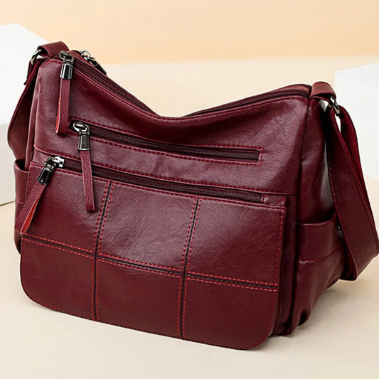 2 Layers Genuine Brand Leather Shoulder Messenger Luxury Handbags Women Bags Designer High Quality Crossbody Bags for Women Sac