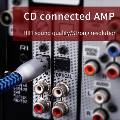 Digital Optical Toslink SPDIF Audio Cable for Soundbar, HiFi, Blu-ray & 7.1 Surround Sound