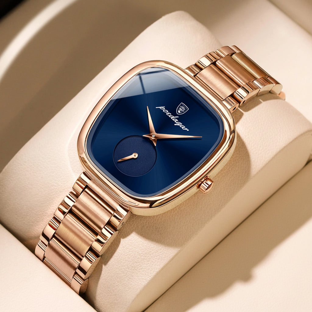 Luxury Stainless Steel Quartz Wrist Watch with Water Resistance