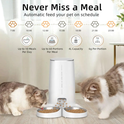 Smart WiFi Automatic Double Pet Feeder