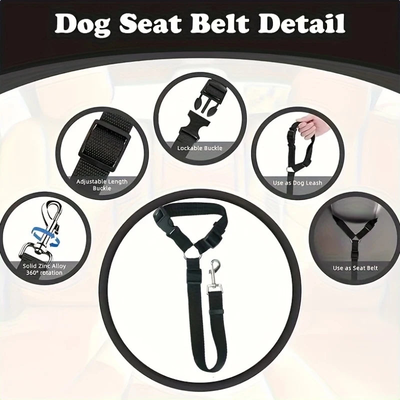 Adjustable Dog Car Seat Belt Leash