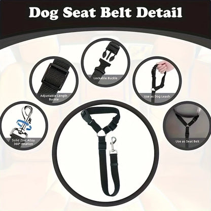 Adjustable Dog Car Seat Belt Leash