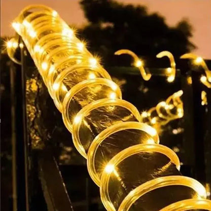 Solar LED Rope String Lights for Outdoor