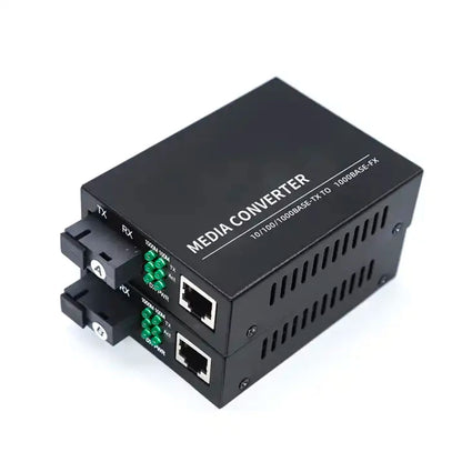 Gigabit Fiber Optic Media Converter 10/100/1000Mbps Single Mode SC Fiber to RJ45 Ethernet Converter 20KM