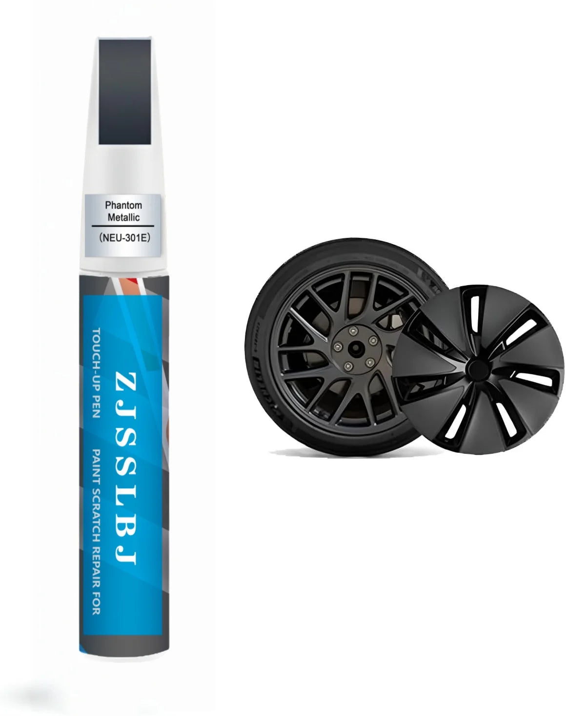 2-in-1 Touch Up Paint Pen & Brush Scratch Repair Kit for Tesla Model Y, 3, S & X