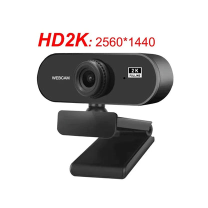 2K HD USB Webcam with Microphone & Privacy Cover