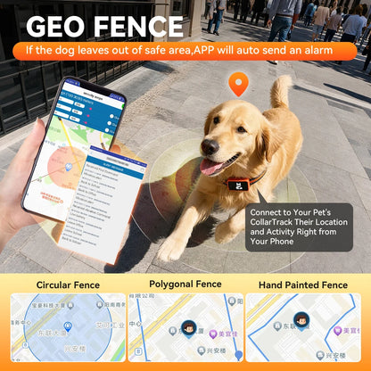 4G GPS Pet Tracker Collar with Health Monitor