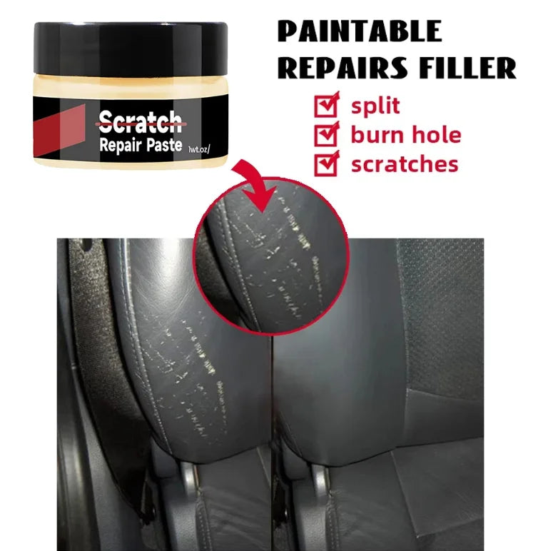 Car Plastic & Leather Restorer with Trim Polish, Tire Shine & Scratch Repair Formula