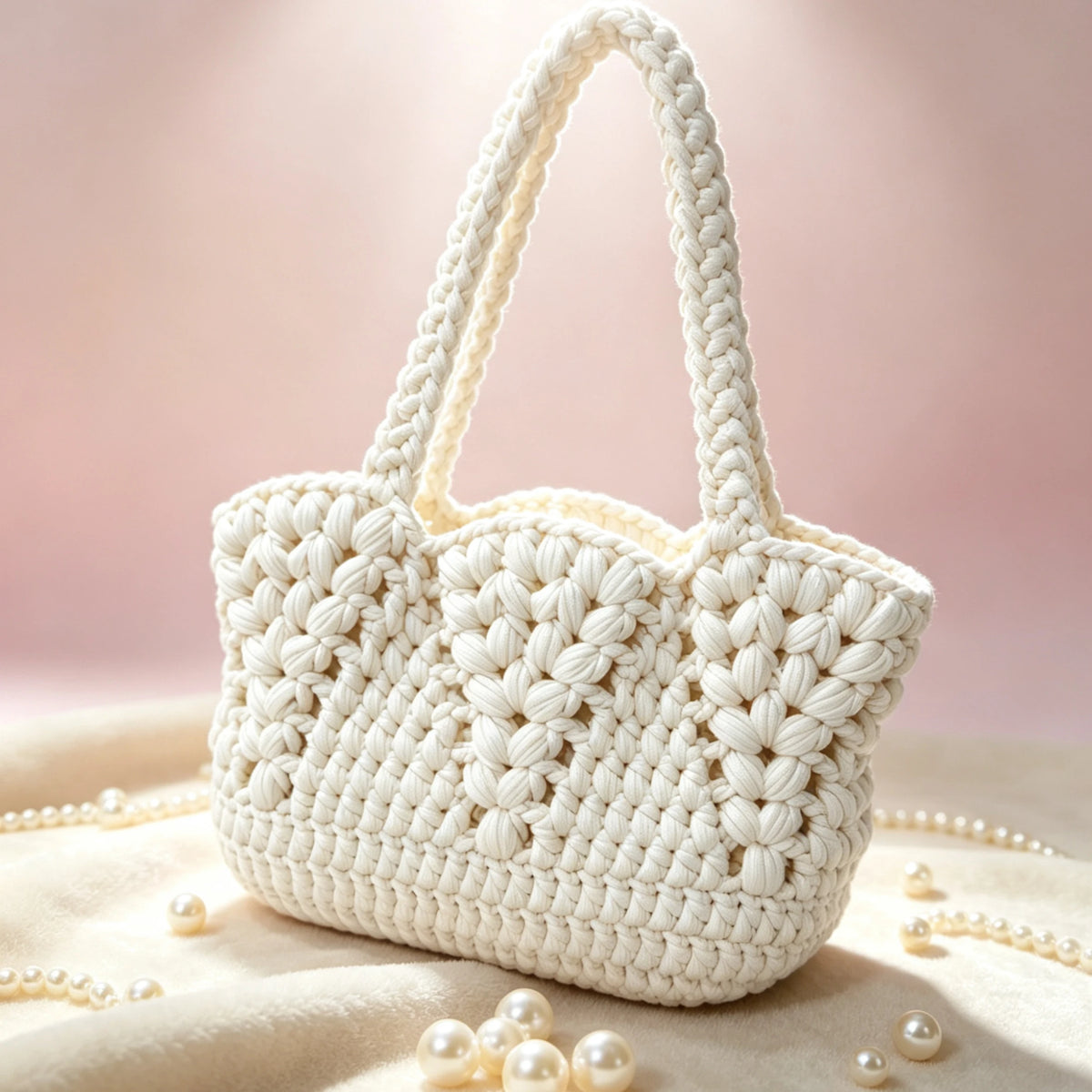 Handmade Crochet Woven Tote Bag