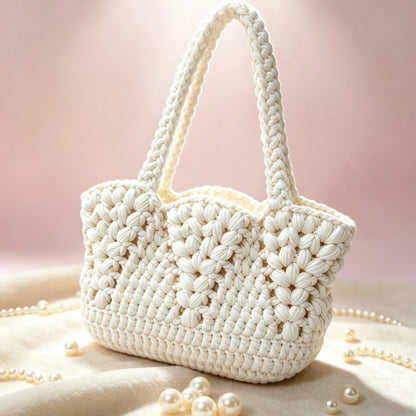 Handmade Crochet Woven Tote Bag