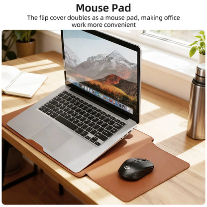 Protective PU Laptop Sleeve with Soft Lining for 13–16 Inch Laptops