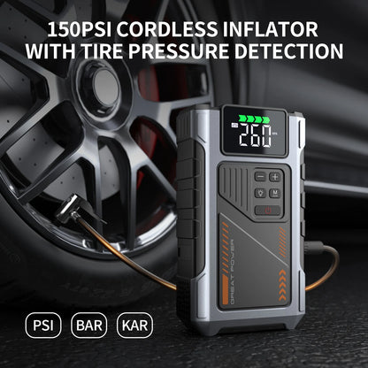 3000A Portable Car Jump Starter with 150 PSI Air Compressor for 7.5L Gas & 6.5L Diesel Engines