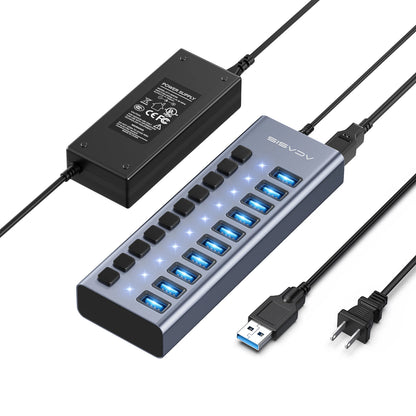 10Gbps Multi-Port USB Hub with Individual Switches