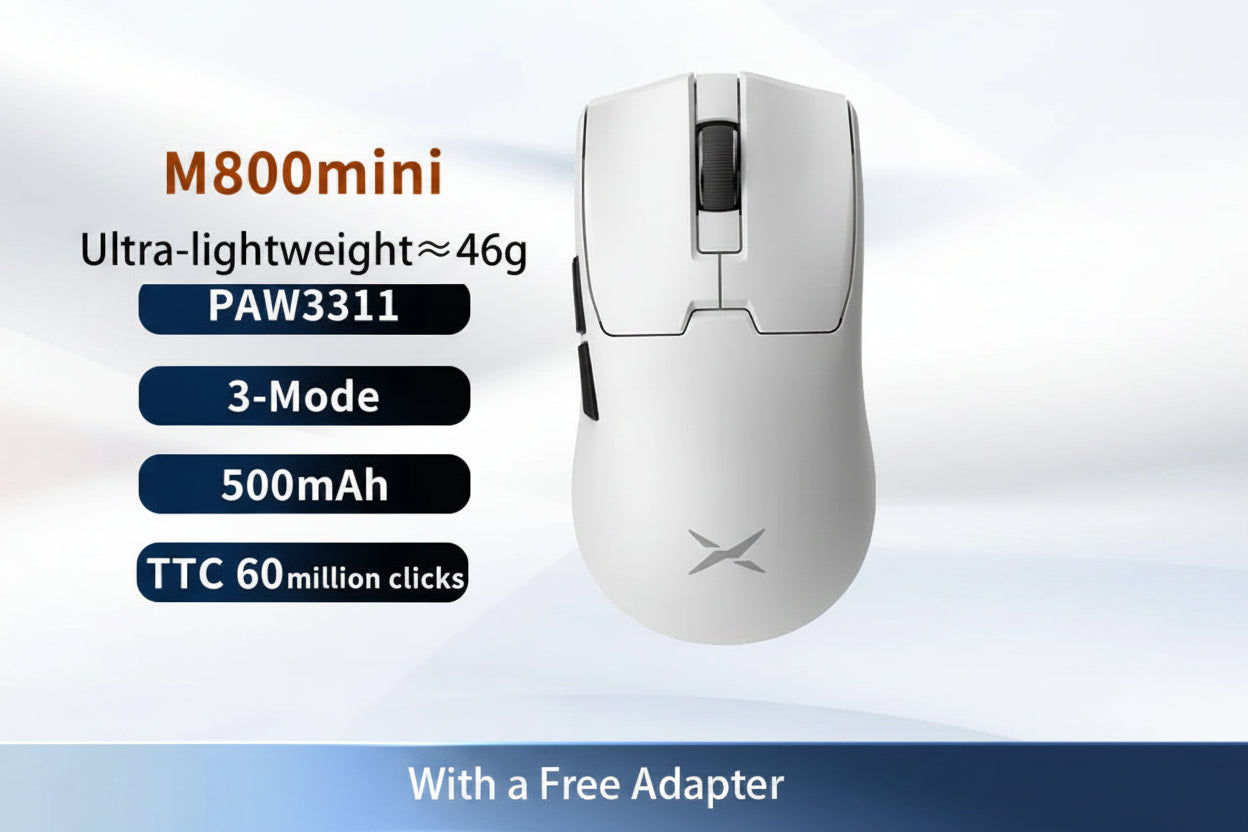 46g Ultra-Lightweight Wireless Gaming Mouse with 1KHz Polling Rate