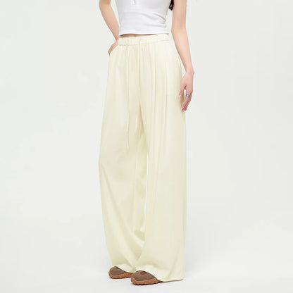 Lightweight Lyocell Wide-Leg Jeans with Elastic Waist