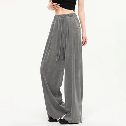 Lightweight Lyocell Wide-Leg Jeans with Elastic Waist