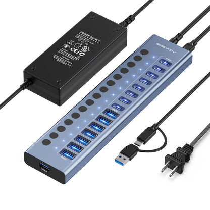 10Gbps Multi-Port USB Hub with Individual Switches