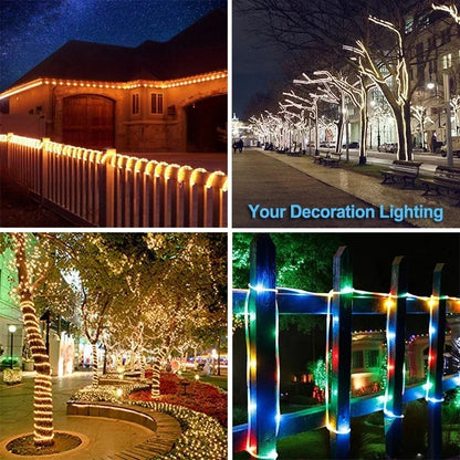 Solar LED Rope String Lights for Outdoor
