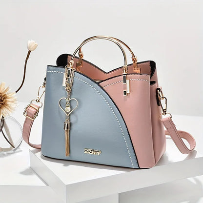 European and American trend handbags fashion color matching Korean version contrasting colors large-capacity women's bags fashio