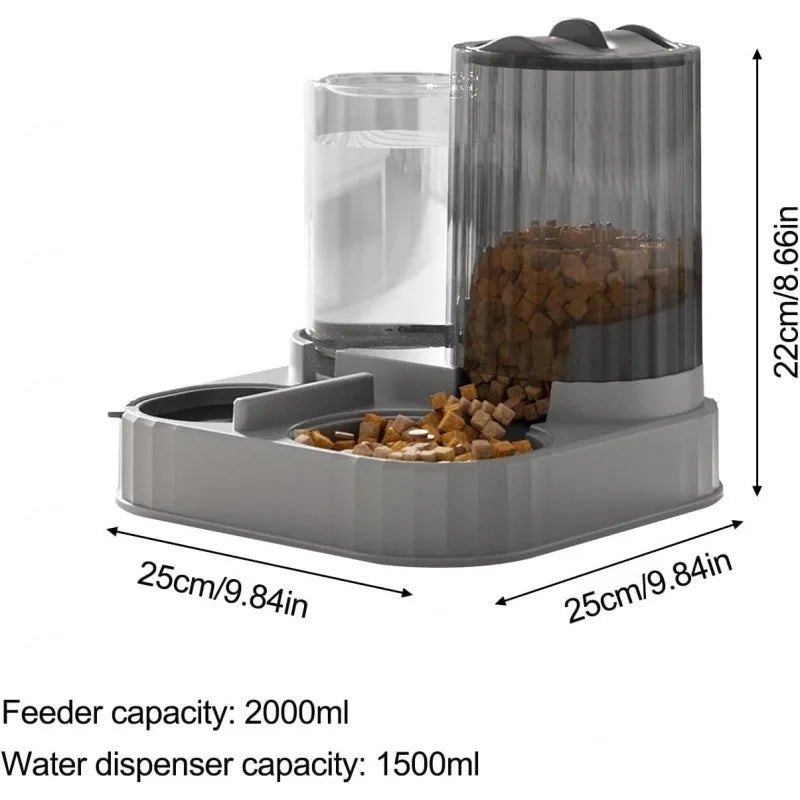 2-in-1 Automatic Pet Feeder & Water Dispenser