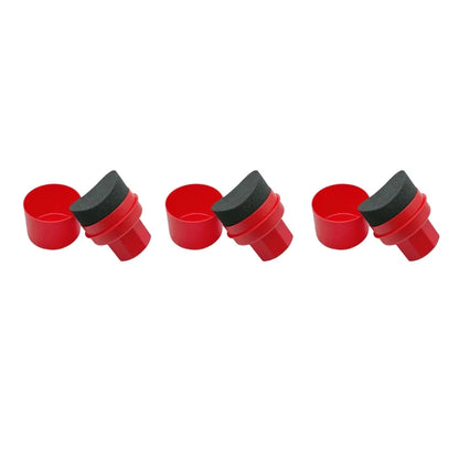 Curved Tire Wax Applicator Sponge with Lid for Tire Dressing & Detailing