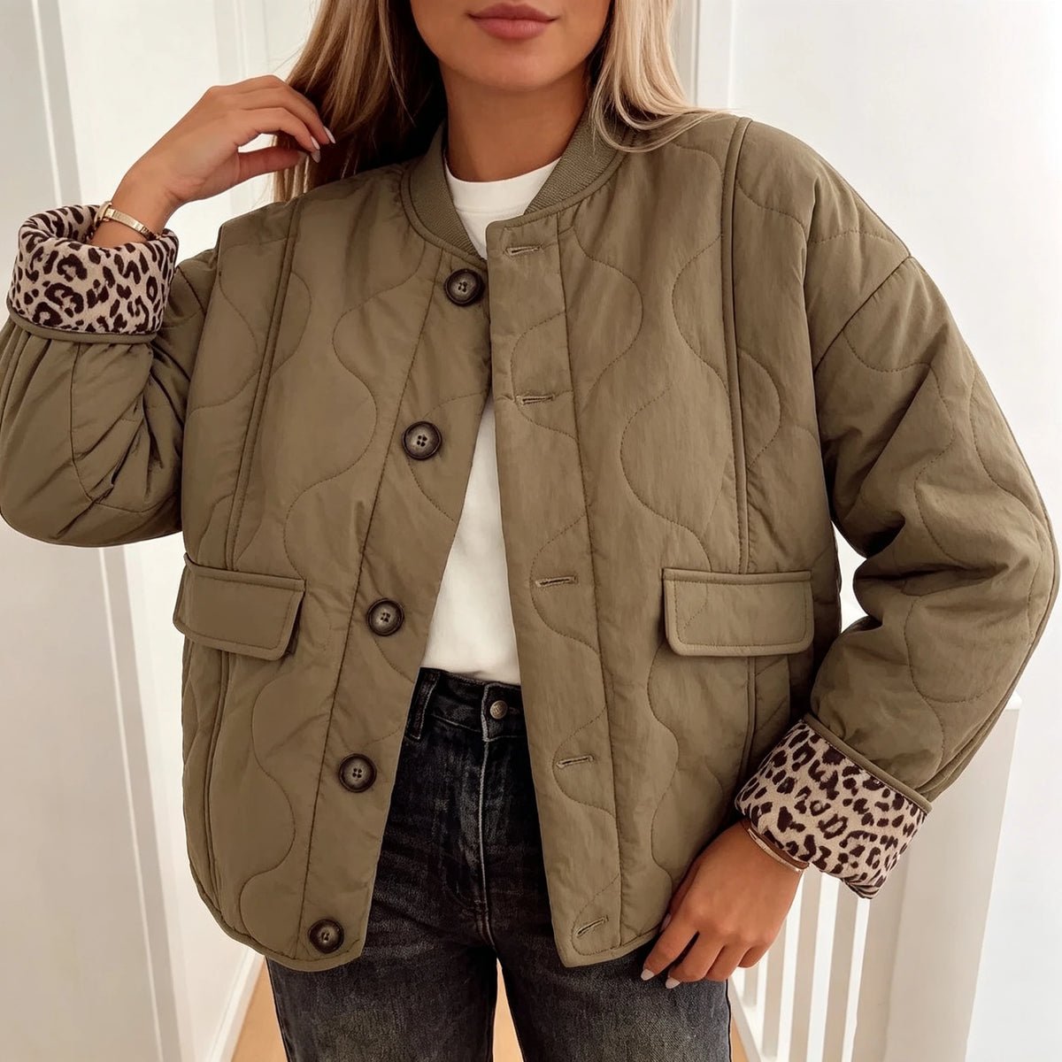 Patchwork Loose Retro Casual Jacket