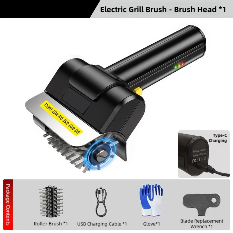 Cordless Electric BBQ Grill Cleaning Brush