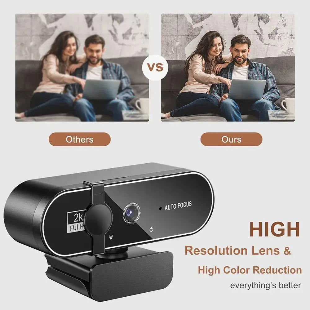 4K Ultra HD Webcam with Autofocus & Microphone