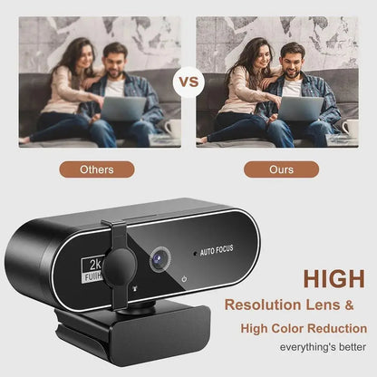 4K Ultra HD Webcam with Autofocus & Microphone