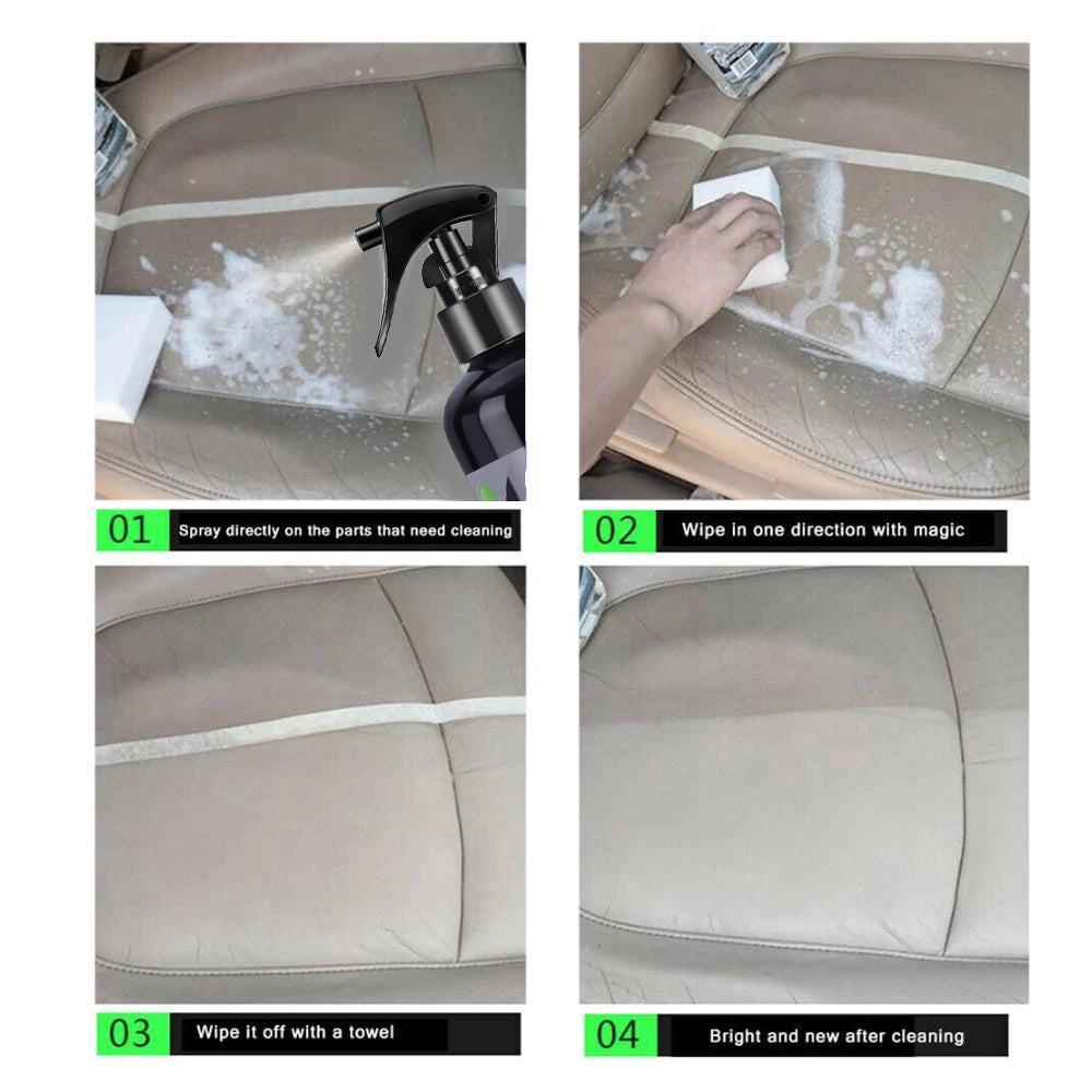 Waterless Car Interior Cleaner for Leather, Fabric, Headliner, Dashboard & Upholstery Cleaning