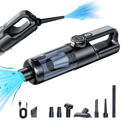 Wireless Handheld Car Vacuum Cleaner with High-Power Suction & One-Touch Dust Emptying