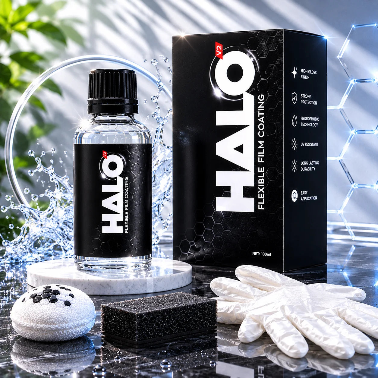 Halo V2 Flexible Paint Protection Film & Vinyl Wrap Coating for Gloss, Satin & Matte Finishes