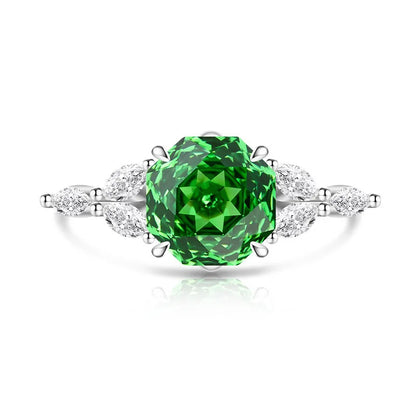 925 Sterling Silver Rose Cut Flower Branch Ring for Women