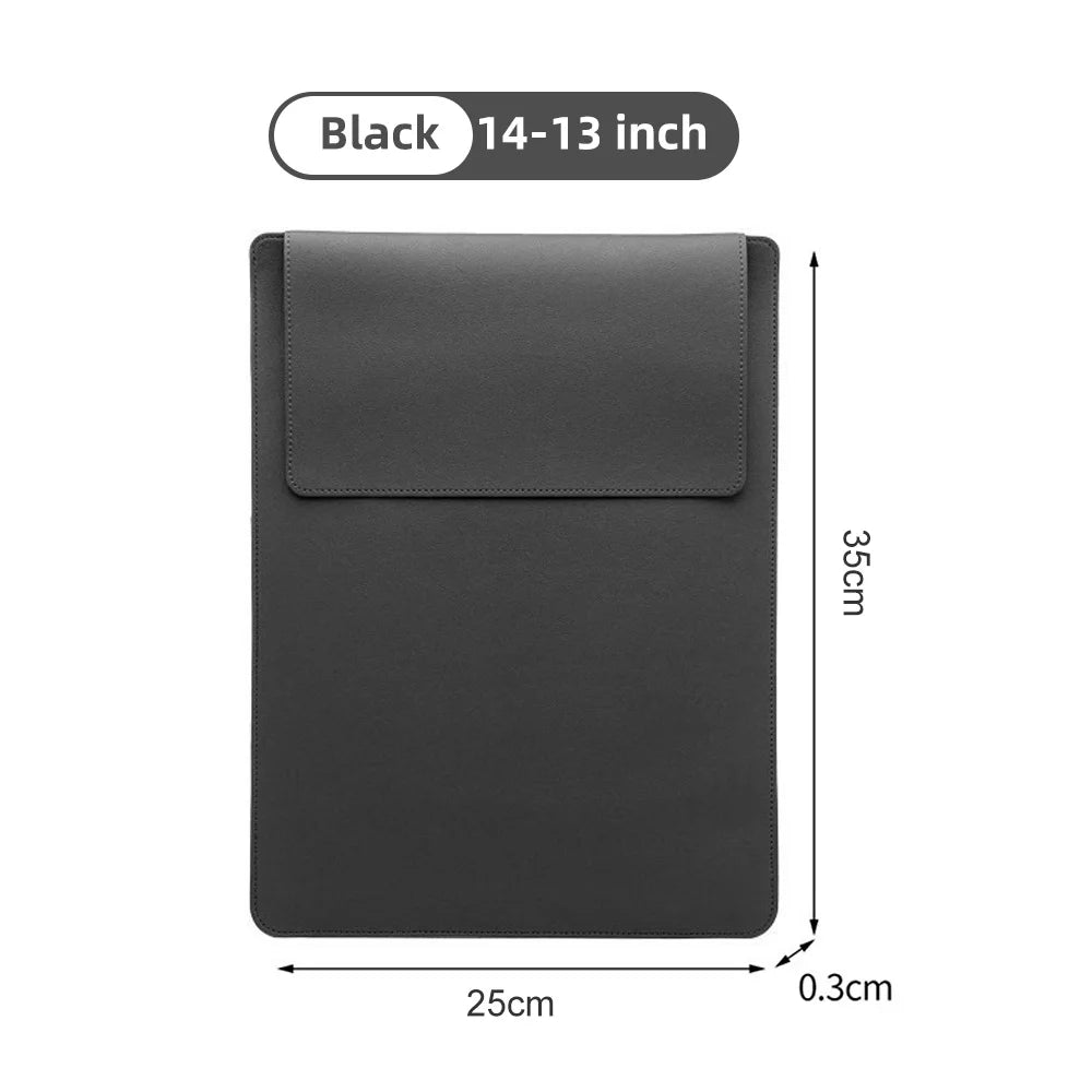 Protective PU Laptop Sleeve with Soft Lining for 13–16 Inch Laptops