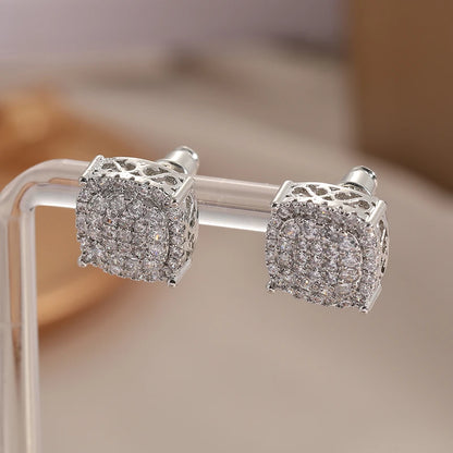 Minimalist Square Stud Earrings