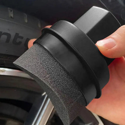 Curved Tire Wax Applicator Sponge with Lid for Tire Dressing & Detailing