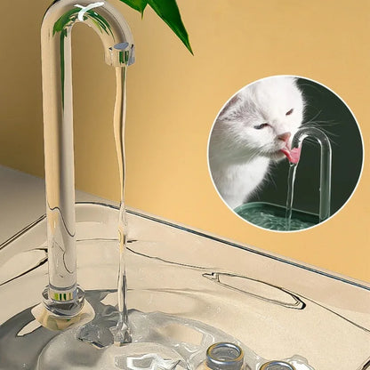 Transparent Automatic Cat Water Fountain with Filter
