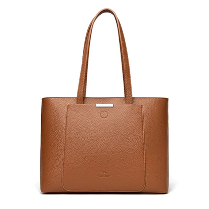 Genuine Brand Soft Pu Leather Hand Bags Big Handbags Women Shoulder Bags for Laptop Luxury Designer Tote Shopping Top Handle Bag