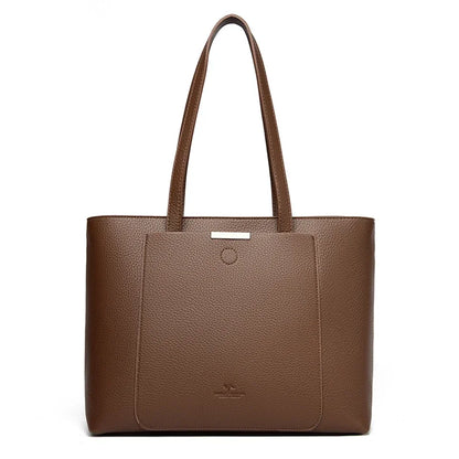 Genuine Brand Soft Pu Leather Hand Bags Big Handbags Women Shoulder Bags for Laptop Luxury Designer Tote Shopping Top Handle Bag