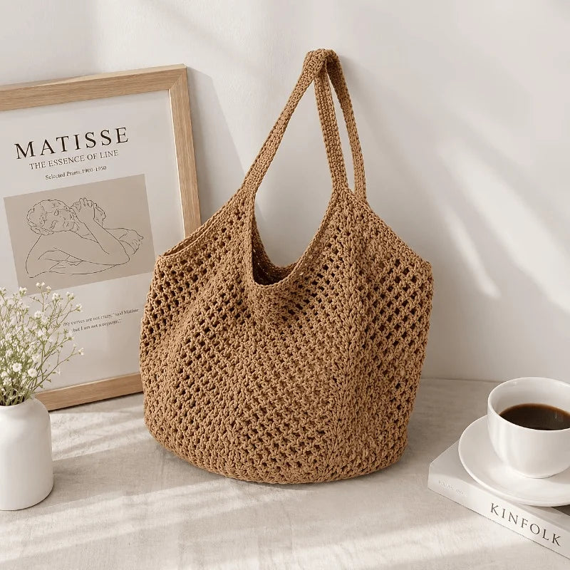 Large Capacity Woven Tote Bag