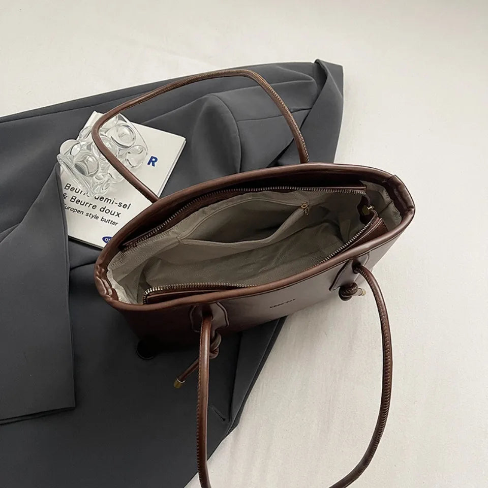 Winter PU Leather Shoulder Bags for Women Y2K Hot Female Crossbody Bag Lady Luxury Handbags and Purses Retro Tote Top-handle Bag