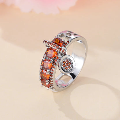 Vintage Gold Tone Royal Blue Stone Statement Ring for Women