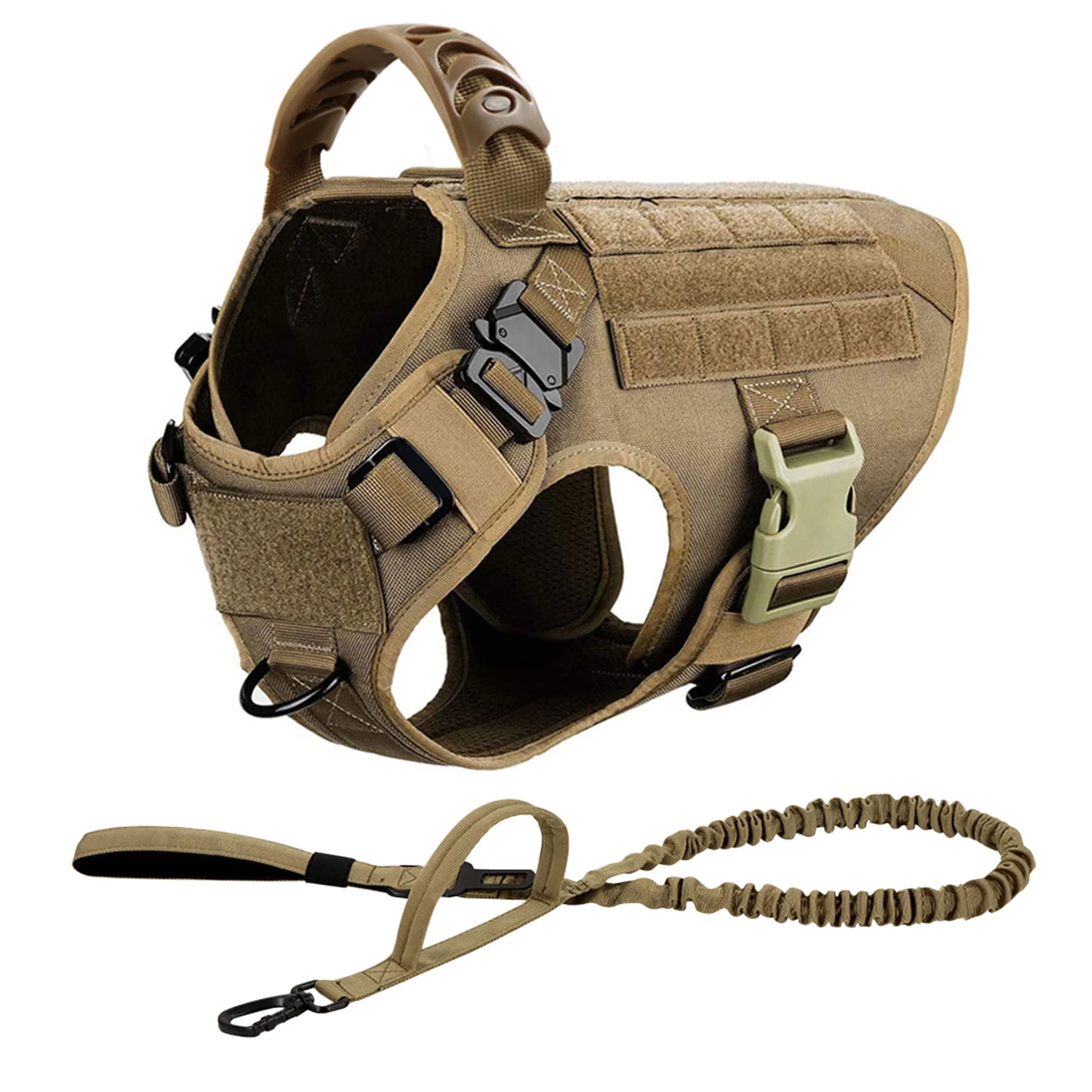 Heavy-Duty Tactical Dog Harness & Leash Set